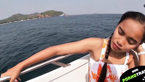 Sexy Asian Girl On The Boat