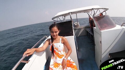 Sexy Asian Girl On The Boat
