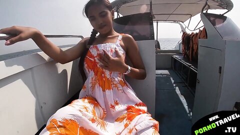 Sexy Asian Girl On The Boat