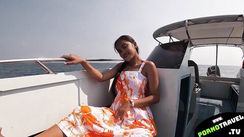 Sexy Asian Girl On The Boat