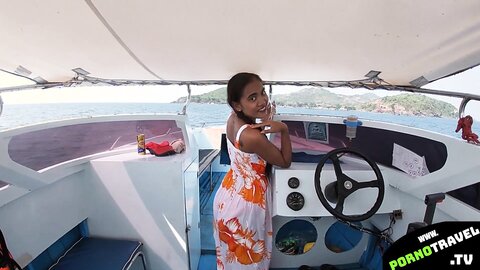 Sexy Asian Girl On The Boat