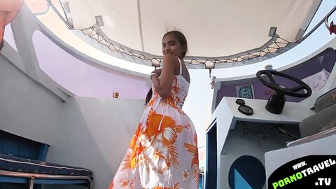 Sexy Asian Girl On The Boat