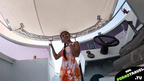 Sexy Asian Girl On The Boat