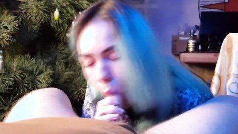 Cute Asian Girl Eats Cum Under The Christmas Tree New Year 2023
