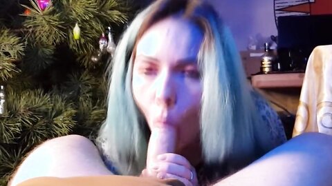 Cute Asian Girl Eats Cum Under The Christmas Tree New Year 2023