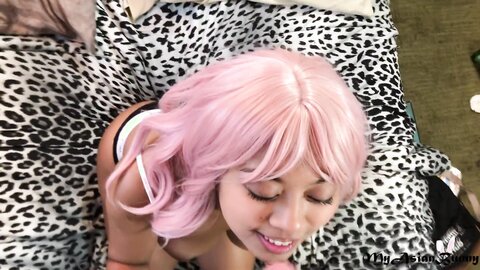 Dirty Asian Slut Taking My Cumshot And Eating It On Set