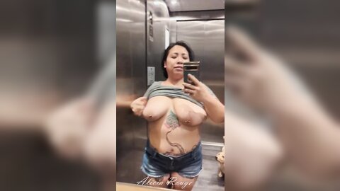Flashing On The Elevator With My Pet 6409Ef1C1B311