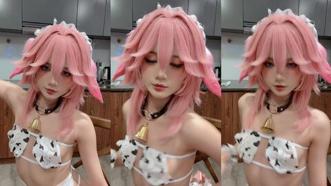 [Cosplay] PoppaChan - Yae Miko Cow (12)