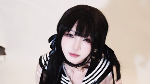 [Cosplay] 柒柒要乖哦 兽尾透明JK [112P1V-1.85GB]