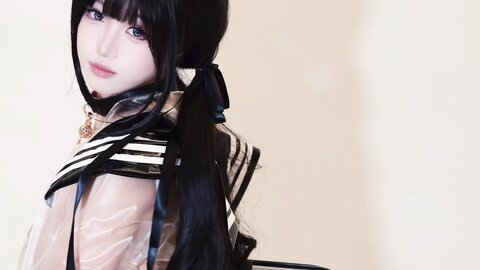 [Cosplay] 柒柒要乖哦 兽尾透明JK [112P1V-1.85GB]