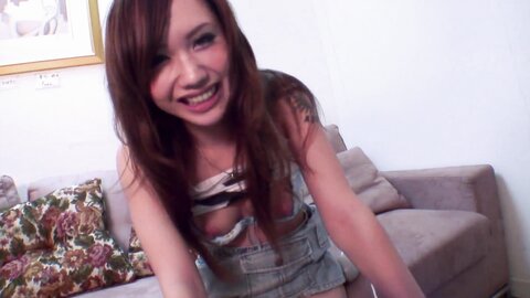 Japanese Born Whore With Pussy Hair And Tattooed Skin Enjoys And Mastur