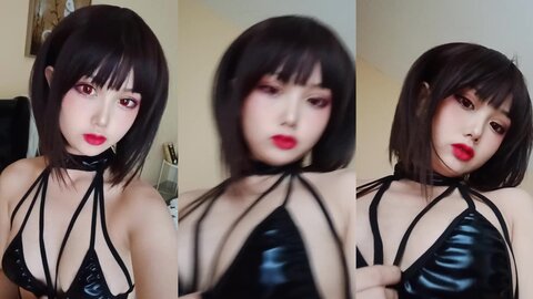 [Cosplay] 您的蛋蛋 自拍黑色连t裤 [33P7V-227MB] (5)