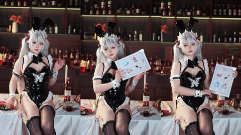 [Cosplay] 半半子 欧根亲王Bunny [62P7V-762MB] (3)