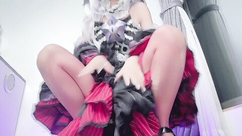 [Cosplay] PoppaChan - Murasaki Shion Dress (Vtuber)[88P10V-1.11GB] (5)