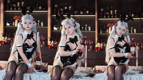 [Cosplay] 半半子 欧根亲王Bunny [62P7V-762MB] (2)