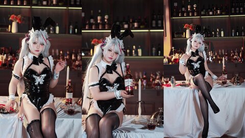 [Cosplay] 半半子 欧根亲王Bunny [62P7V-762MB] (7)