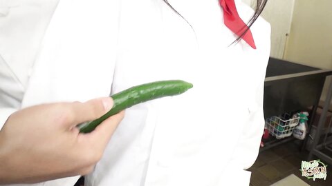 Chef And Restaurant Manager Discipline The Asian Cook By Making Her Squ
