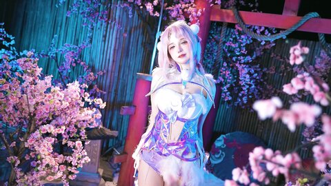 [Cosplay] 阿薰kaOri 永劫无间·殷紫萍 [61P1V-584MB]