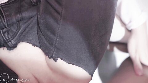 Asian Beauty In ped Jeans Intense Anal Creampie Experience
