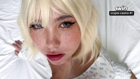 Asian Blonde Is Covered In Cum