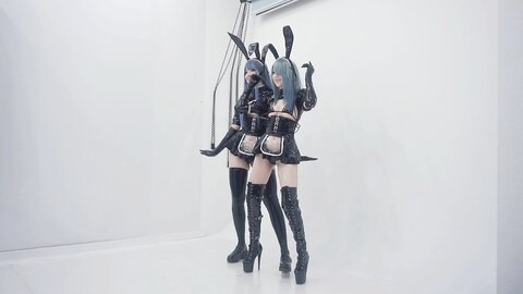 [Cosplay] Candy Ball Latex Bunny Twins [57P10V-713MB] (9)