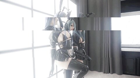 [Cosplay] Candy Ball Latex Bunny Twins [57P10V-713MB] (9)