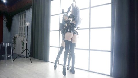 [Cosplay] Candy Ball Latex Bunny Twins [57P10V-713MB] (9)