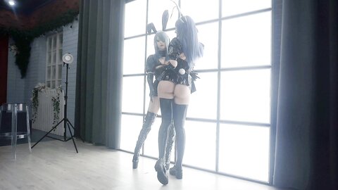 [Cosplay] Candy Ball Latex Bunny Twins [57P10V-713MB] (9)