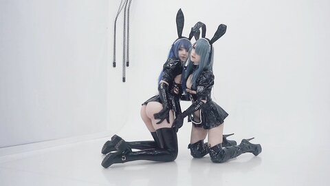 [Cosplay] Candy Ball Latex Bunny Twins [57P10V-713MB] (9)