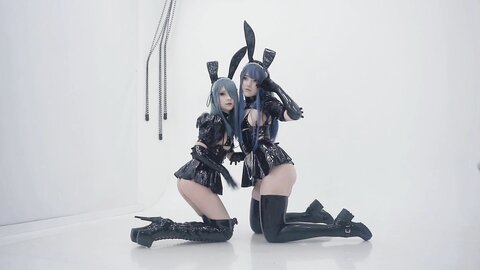 [Cosplay] Candy Ball Latex Bunny Twins [57P10V-713MB] (9)