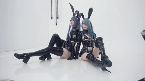 [Cosplay] Candy Ball Latex Bunny Twins [57P10V-713MB] (9)
