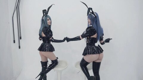 [Cosplay] Candy Ball Latex Bunny Twins [57P10V-713MB] (9)