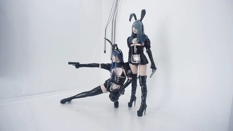[Cosplay] Candy Ball Latex Bunny Twins [57P10V-713MB] (9)