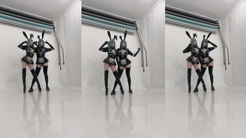 [Cosplay] Candy Ball Latex Bunny Twins [57P10V-713MB] (10)