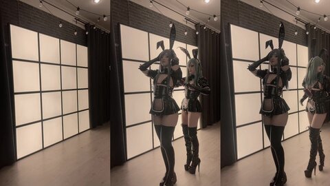 [Cosplay] Candy Ball Latex Bunny Twins [57P10V-713MB] (2)