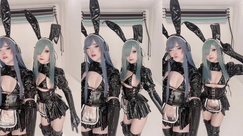 [Cosplay] Candy Ball Latex Bunny Twins [57P10V-713MB] (3)