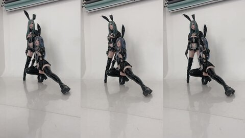 [Cosplay] Candy Ball Latex Bunny Twins [57P10V-713MB]