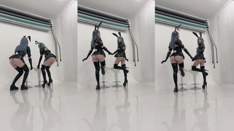 [Cosplay] Candy Ball Latex Bunny Twins [57P10V-713MB] (5)