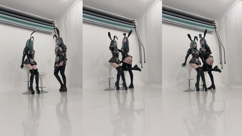 [Cosplay] Candy Ball Latex Bunny Twins [57P10V-713MB] (4)