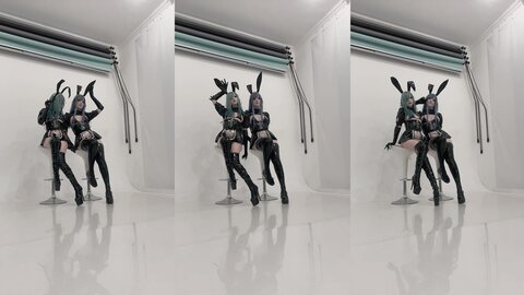 [Cosplay] Candy Ball Latex Bunny Twins [57P10V-713MB] (6)