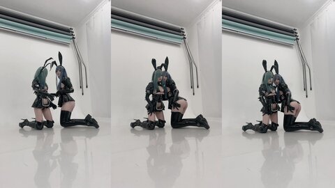 [Cosplay] Candy Ball Latex Bunny Twins [57P10V-713MB] (8)