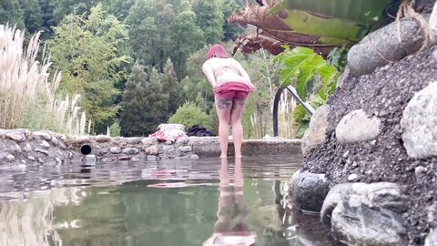 Fucking A Big Ass And Busty Chilenita Who Undresses In The Public Hot Springs