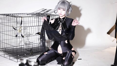 [Cosplay] 柒柒要乖哦 黑靡烟旗袍 [108P2V-1.87GB]