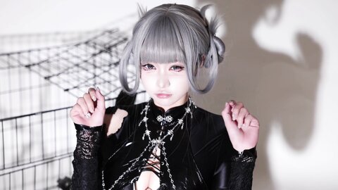 [Cosplay] 柒柒要乖哦 黑靡烟旗袍 [108P2V-1.87GB]