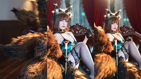 [Cosplay] 半半子 碧蓝航线 天城 玉座落鸾 [62P10V-535MB] (10)