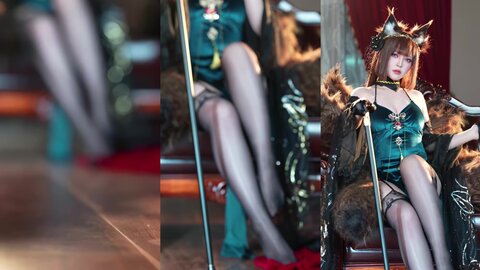 [Cosplay] 半半子 碧蓝航线 天城 玉座落鸾 [62P10V-535MB] (8)