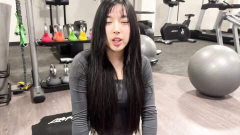 Cute Asian Girl At Gym Tricks Guy Into Nutting During No Nut November