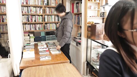 PIYO-233 Impregnation Bookstore - Feeble-looking Glasses Girls Standing Around In A Deserted Bookstore Are...