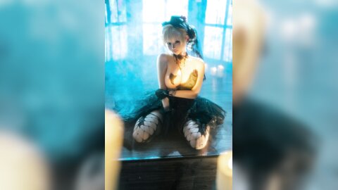 [Cosplay] 蠢沫沫 黑婚纱 [37P1V-3.11GB]