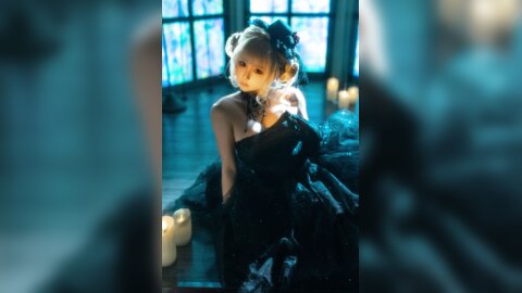 [Cosplay] 蠢沫沫 黑婚纱 [37P1V-3.11GB]